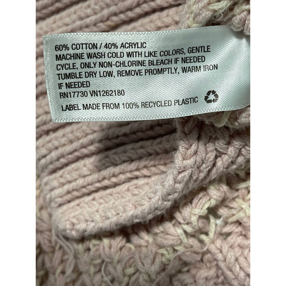 Universal Thread Open Knit Sweater Crew Neck Long Sleeve Pullover‎ Pink Cream XL - Picture 9 of 12